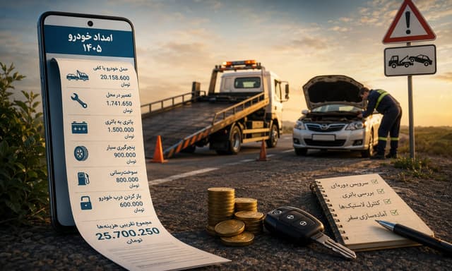 تعرفه خدمات امداد خودرو در سال ۱۴۰۵
