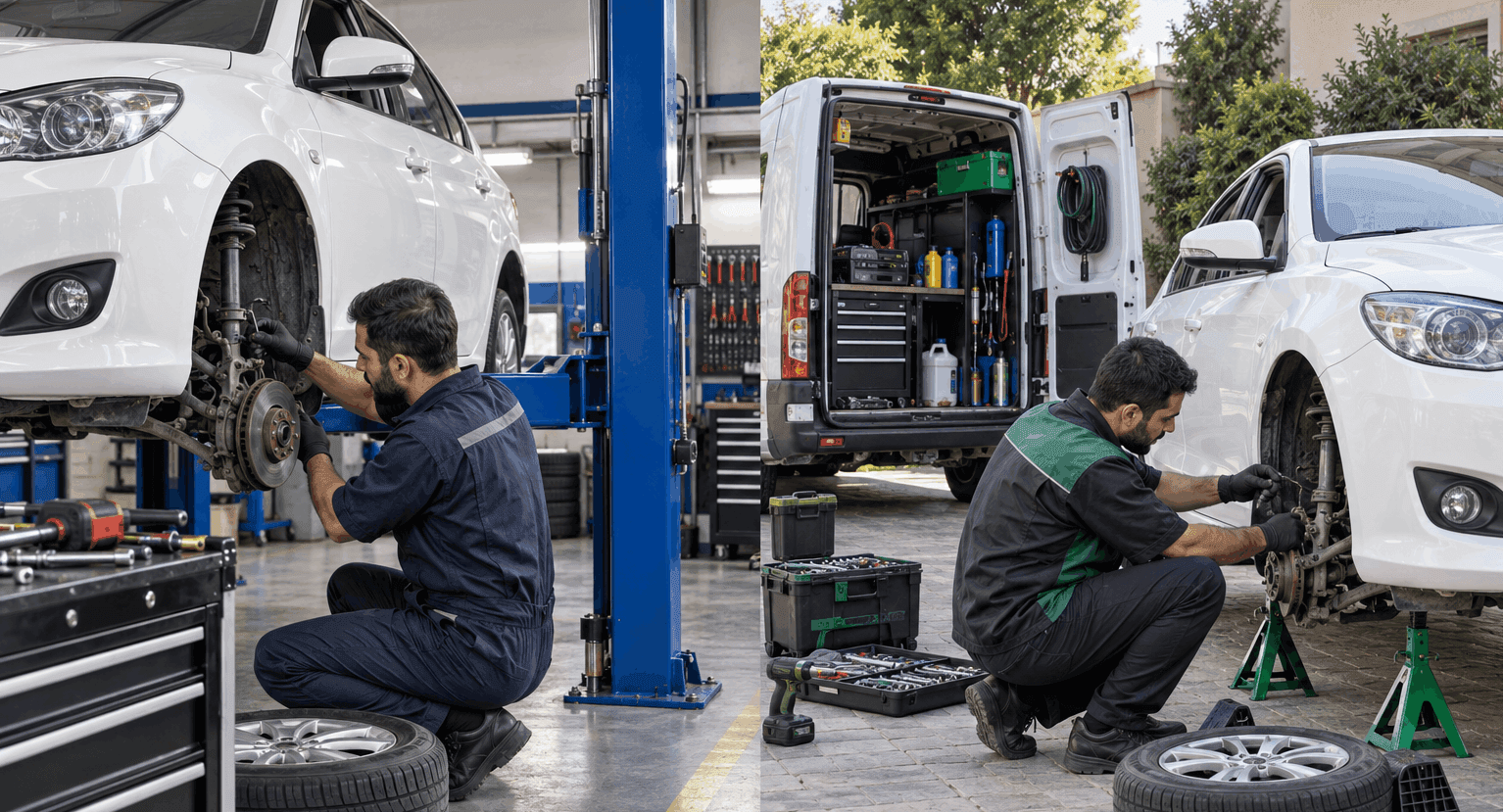 تعمیرگاه حضوری یا خدمات سیار